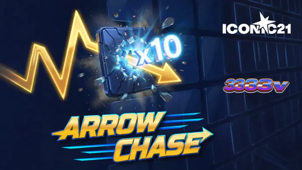Tampilan antarmuka permainan Arrow Chase dengan kisi-kisi pengali dan panah dinamis.